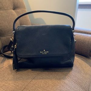 Kate Spade fold over black purse